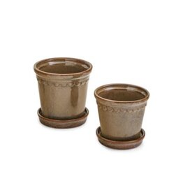 Brown Scallop Planter - small