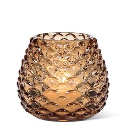 Amber Pinecone Tealight Holder - small