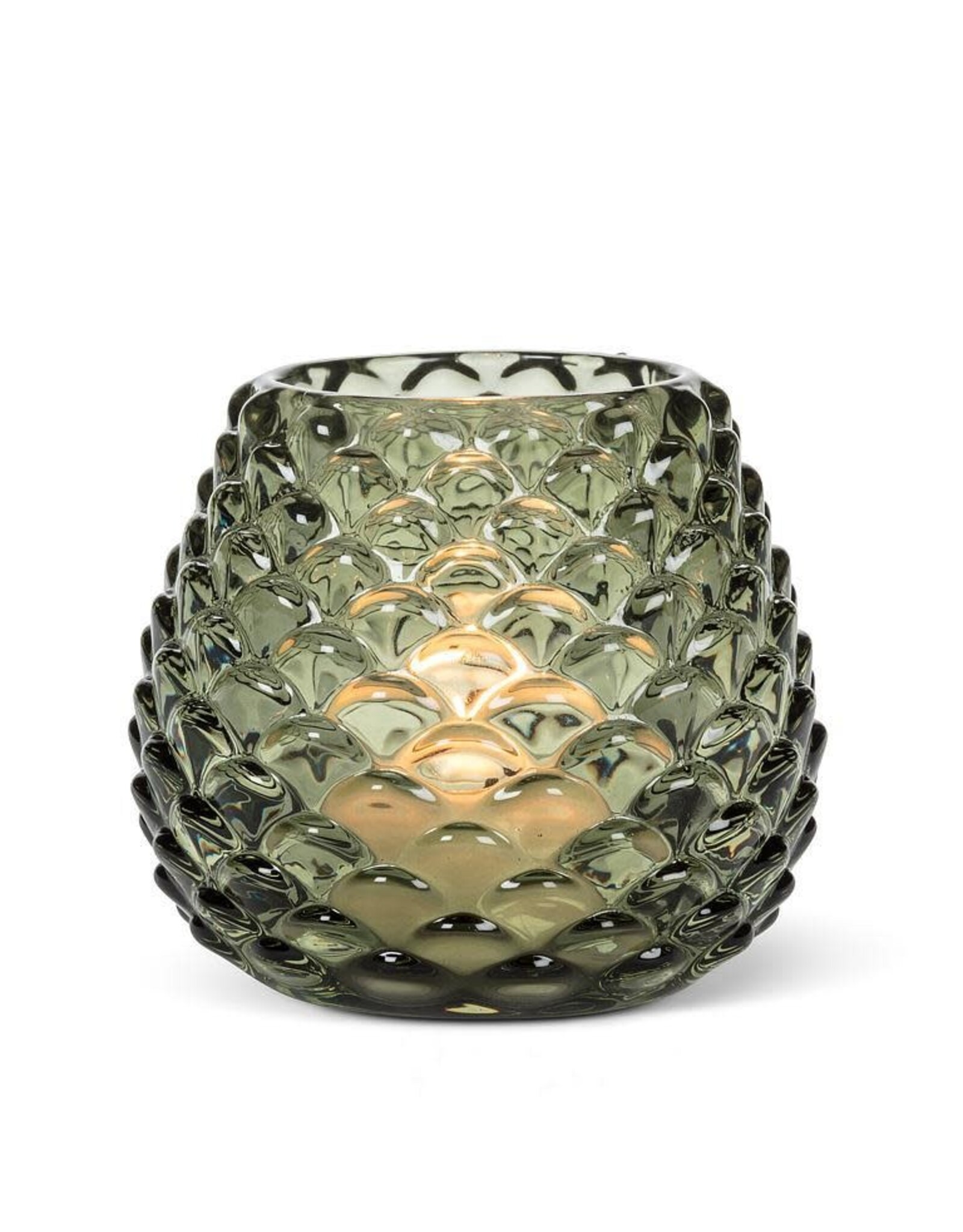 Green Pinecone Tealight Holder - small