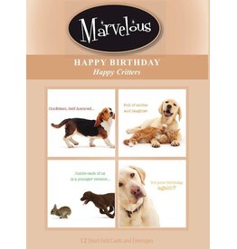 Birthday, Happy Dogs - 12 Boxed Cards