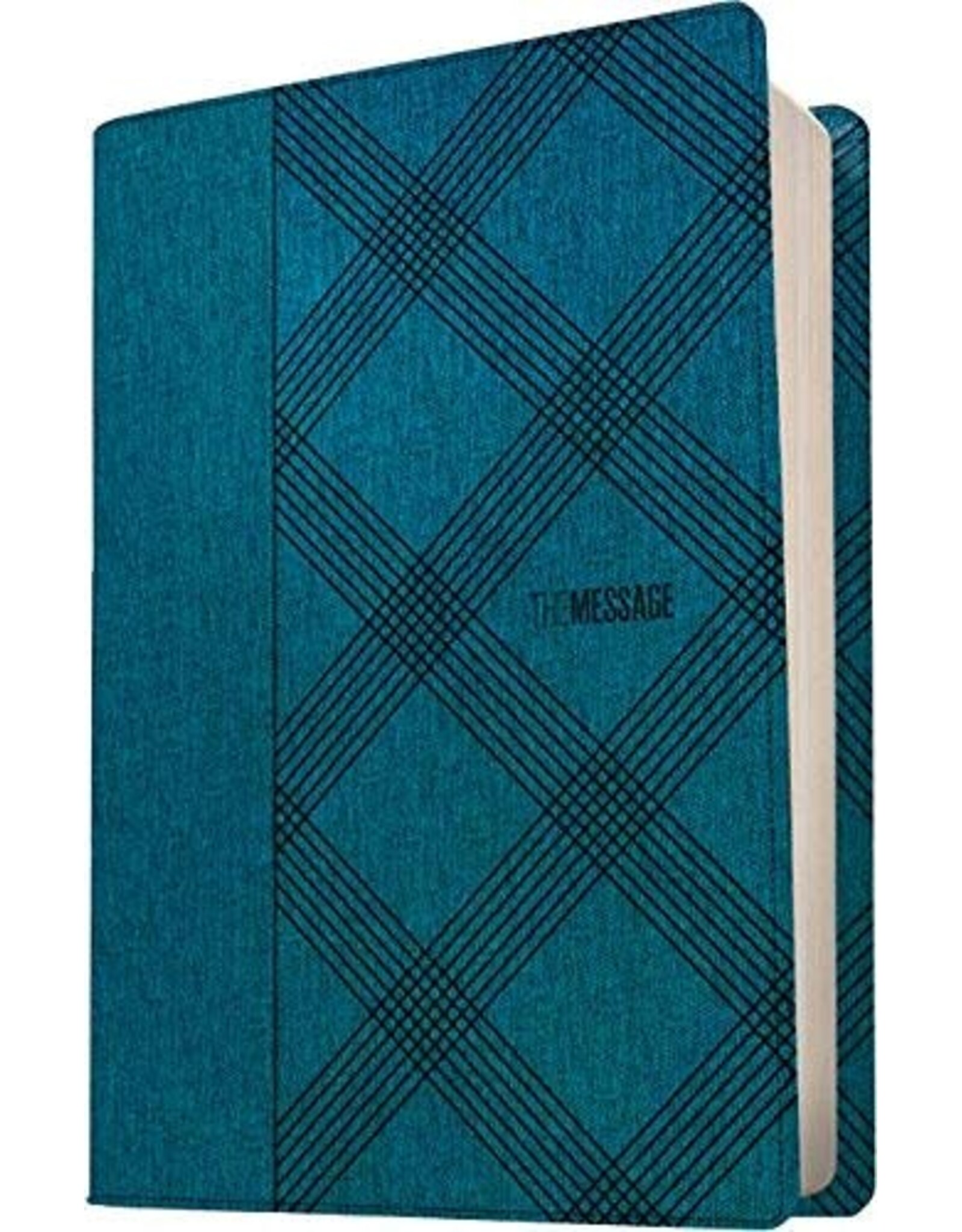 The Message Bible - Crosshatch Denim Leatherlook