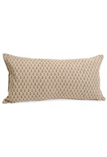 Brown Floral Lumbar Cushion