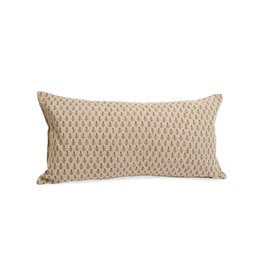 Brown Floral Lumbar Cushion
