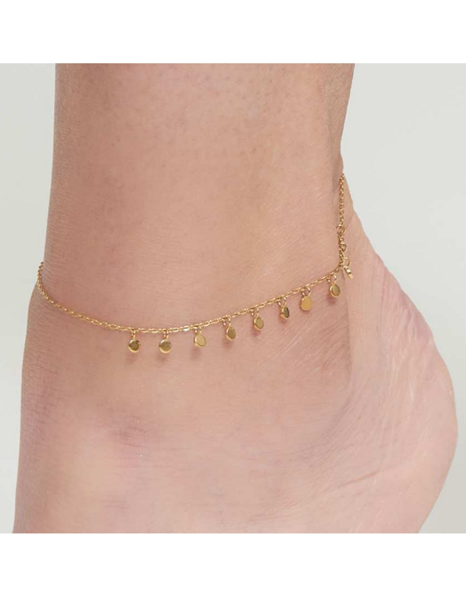 Gold Disc Chain Anklet