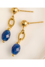 Lapis & Gold Link Earrings