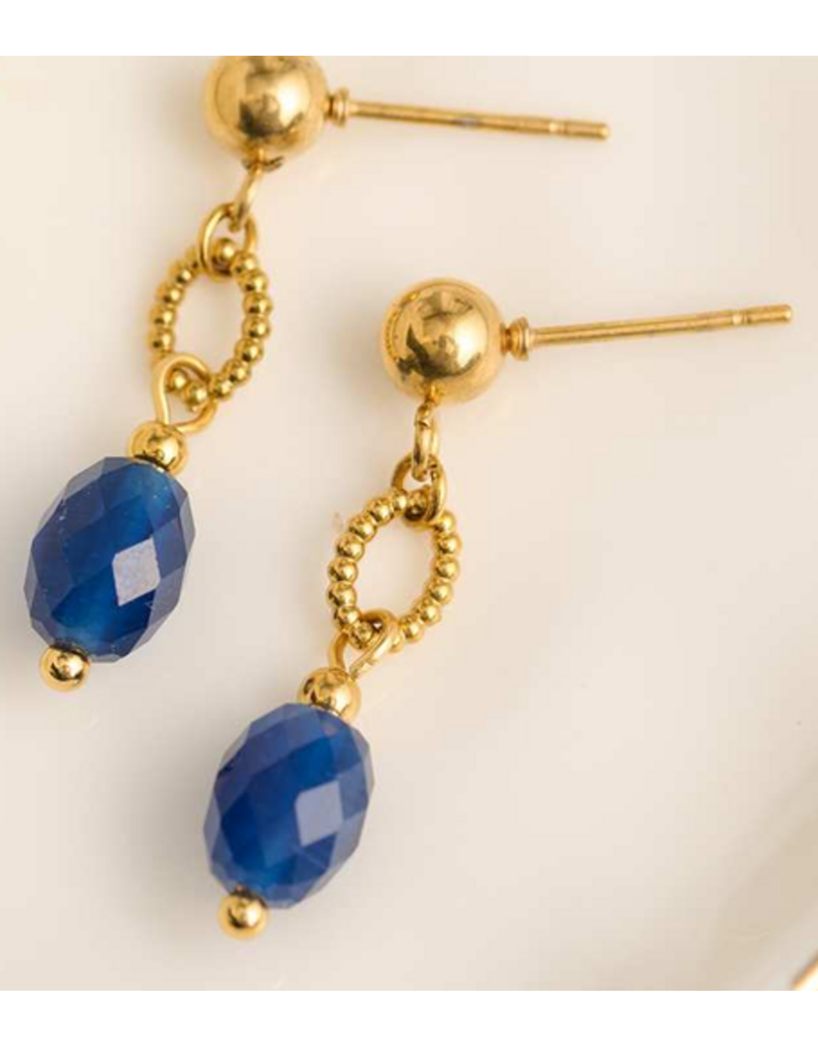Lapis & Gold Link Earrings