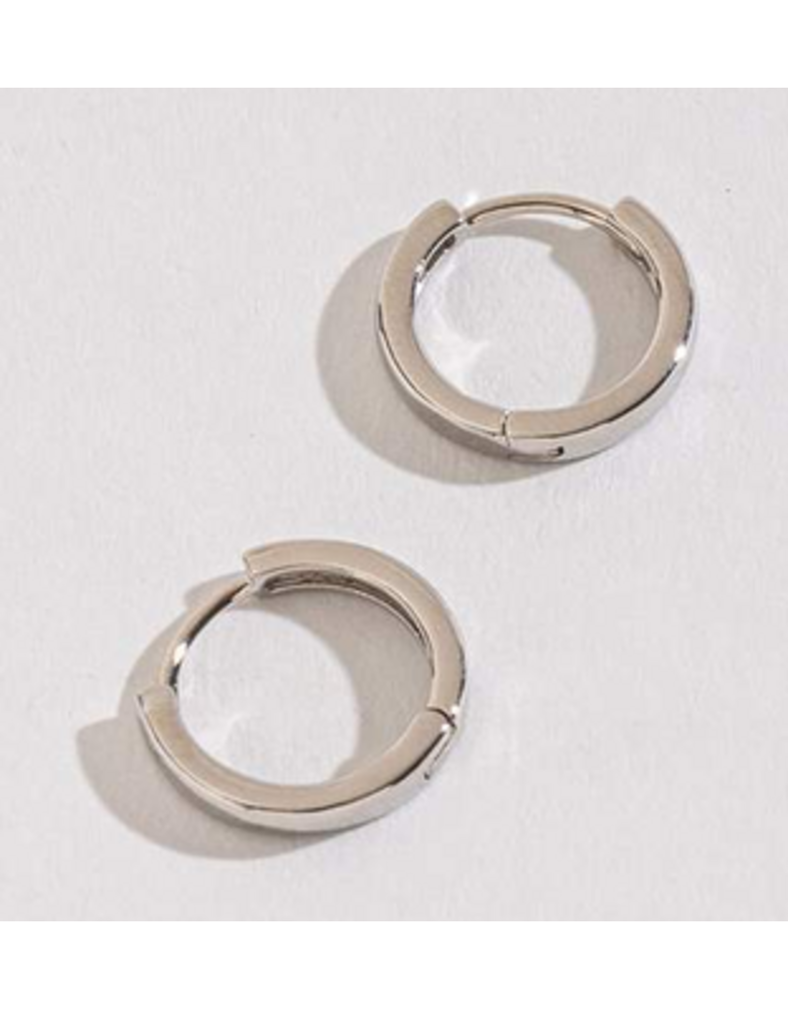 Silver Huggie Earrings - 15mm