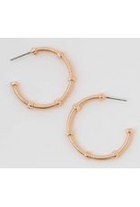 Gold Textured Hoop Earrings