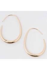Gold Oval Hoop Earrings