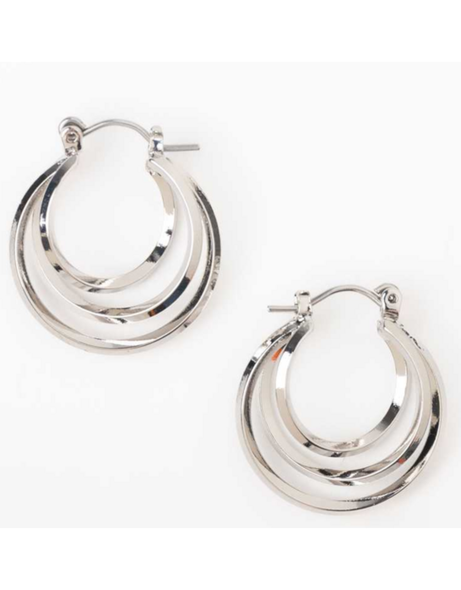 Silver Multi Hoop Earrings