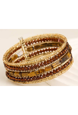 Amber Cuff Beaded Bracelet