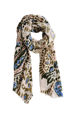 Scarf - Abstract Blue/Taupe