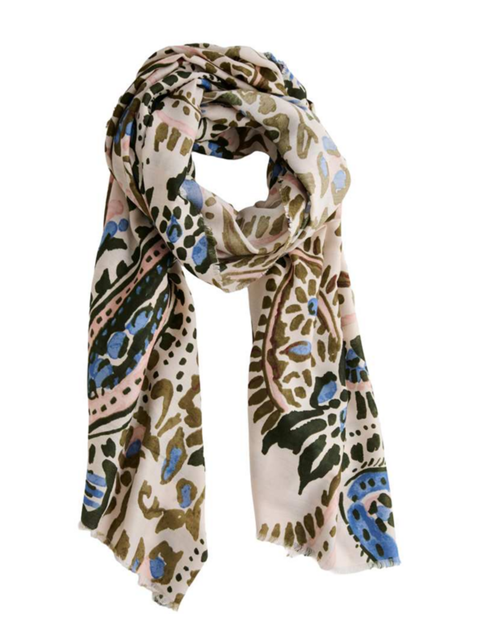 Scarf - Abstract Blue/Taupe