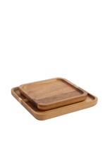 Acacia Square Serving Plates Set
