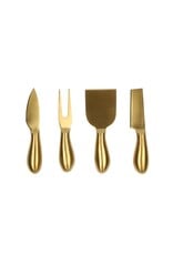 Brushed Gold Cheese Knives, set of 4