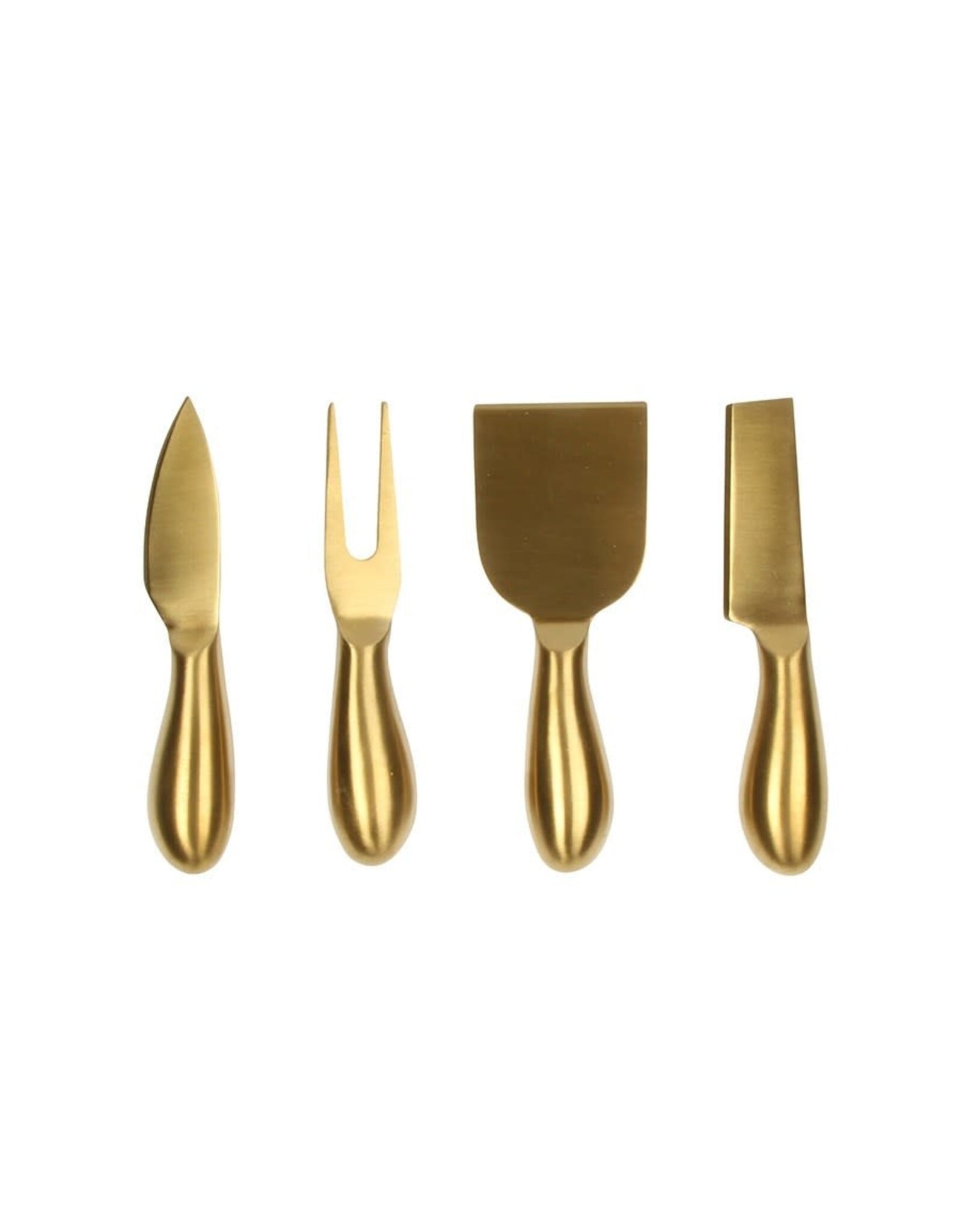 Brushed Gold Cheese Knives, set of 4