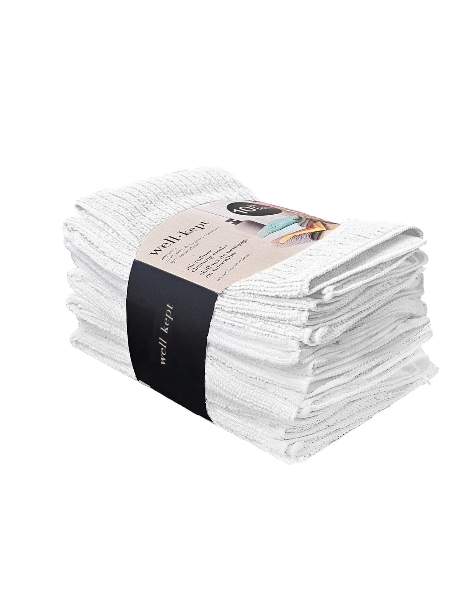 White Microfiber Towels, set of 10
