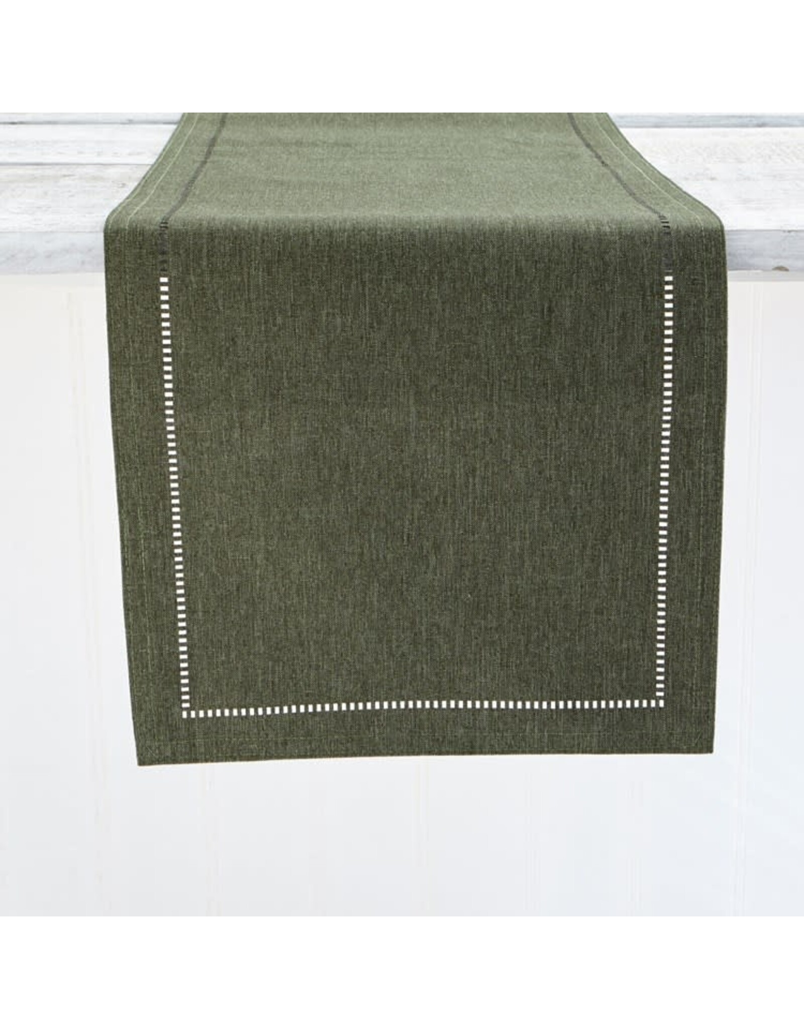 Hemstitch Table Runner - Forest