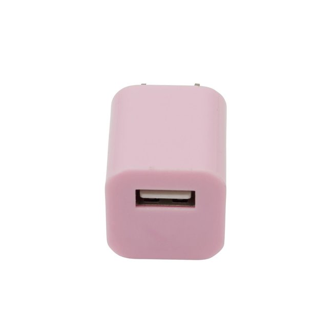 Single USB Wall Power Block for iPhone, Android, and Apple Accessories - Pink (T3-1000)