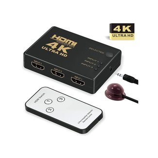 HDMI Switch 3x1 with 4K Support and Remote - Adds 3 HDMI Ports to TV (400039)