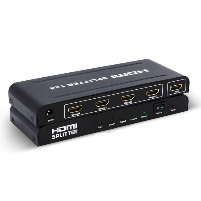 vinter Ødelæggelse Sømil HDMI Splitter 1x4 with 4K Support - Duplicate the Same Video on 4 Displays  - DynoTech (400048) - Best Deal in Town Las Vegas