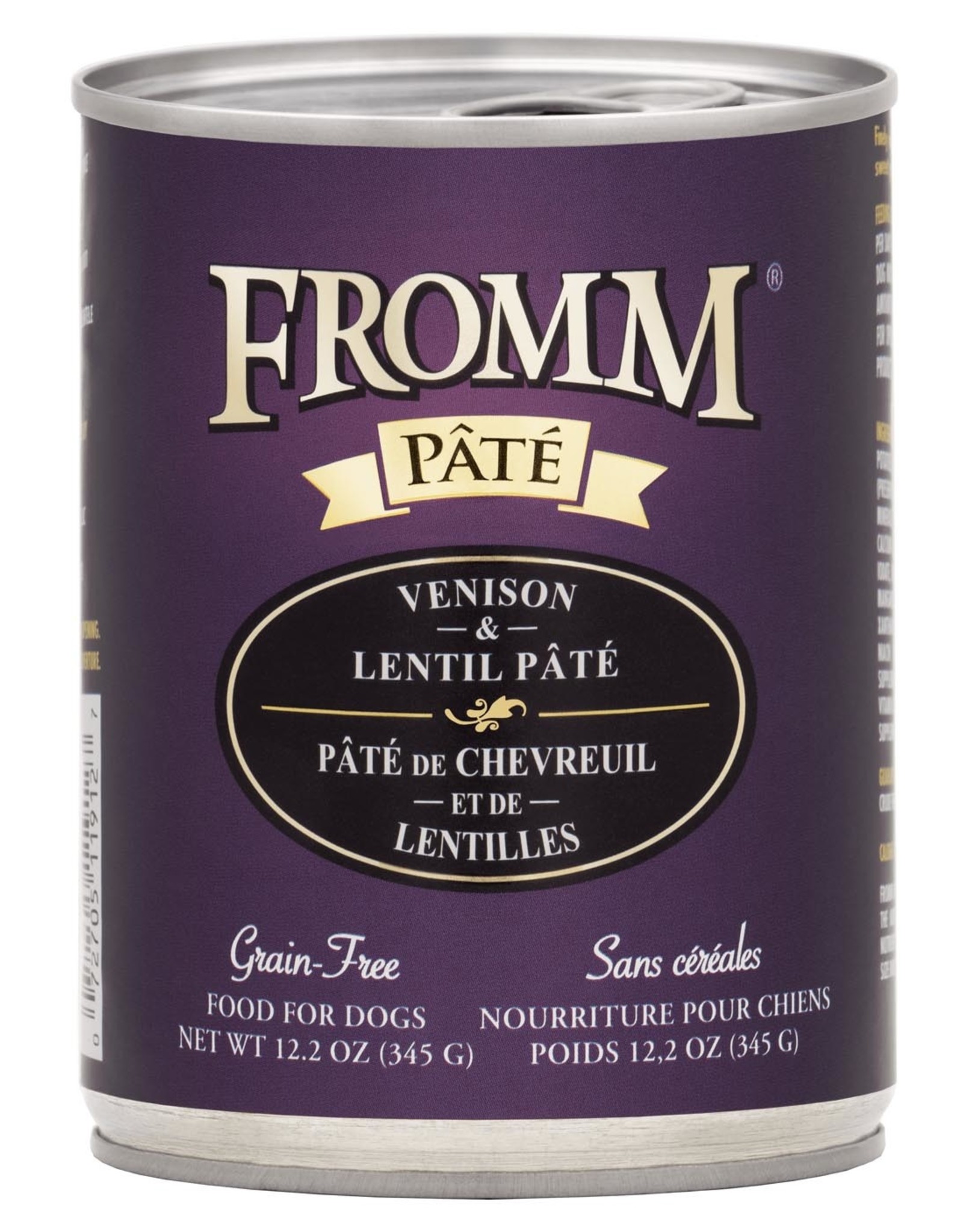 Fromm Fromm Grain Free Venison & Lentil Pate: Can, 12.2 oz