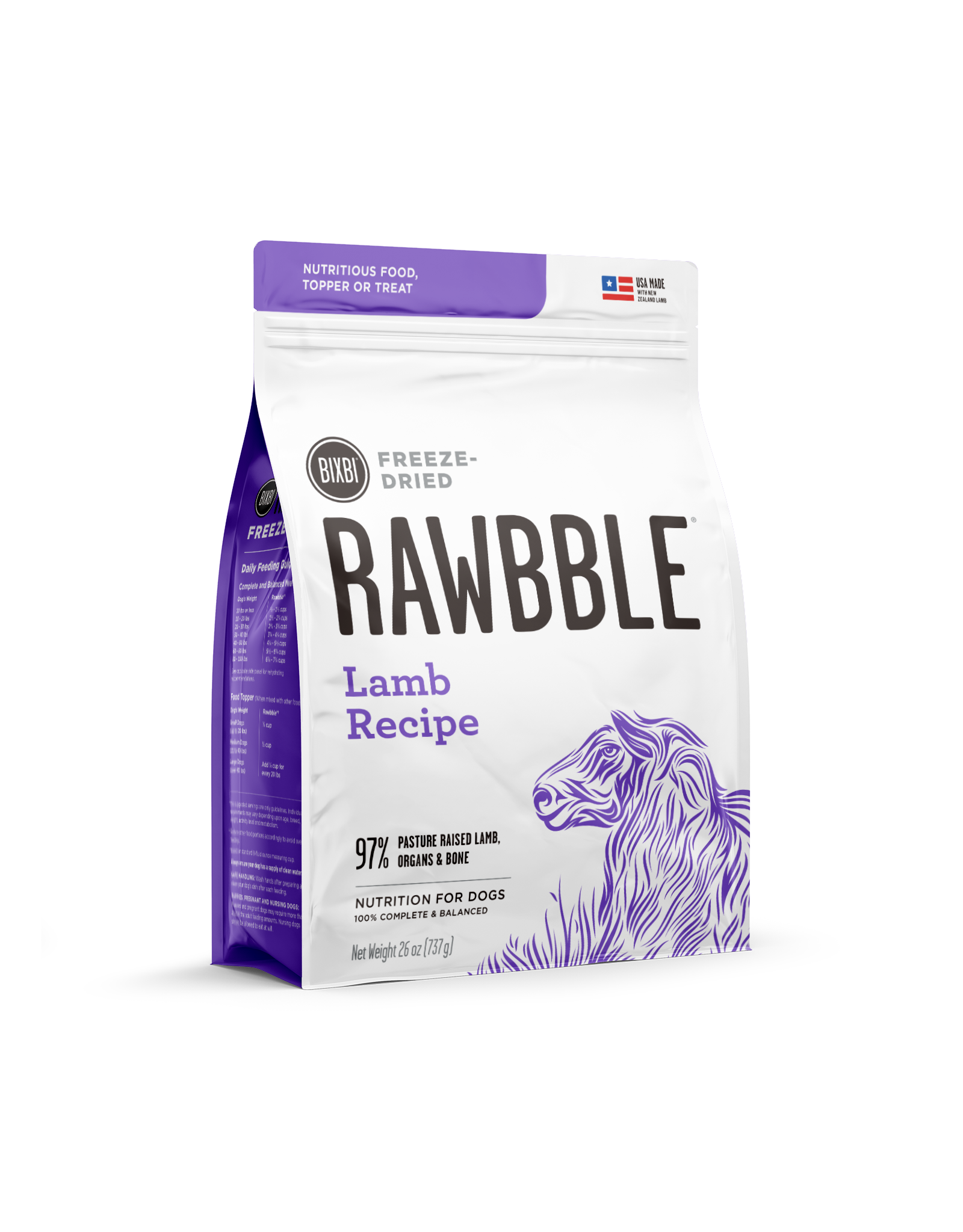 Bixbi Bixbi Rawbble Freeze Dried: Lamb