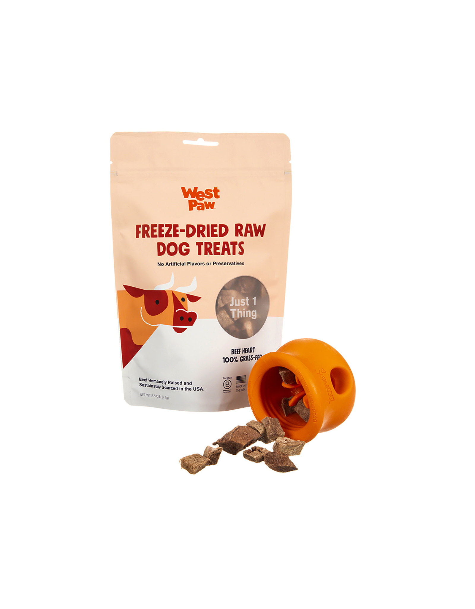 West Paw West Paw Freeze Dried Treats: Beef Heart, 2.5 oz