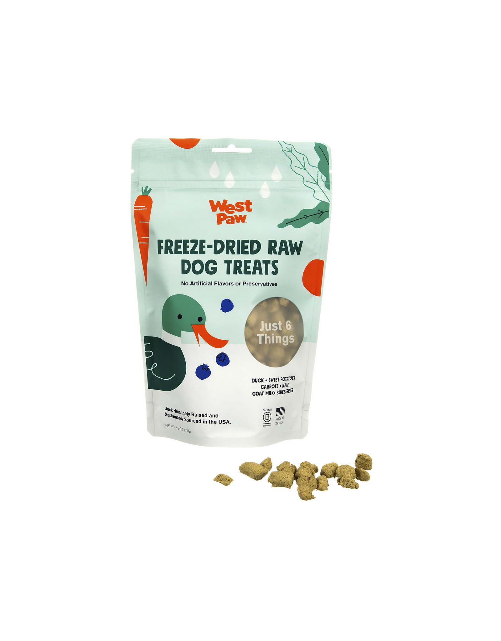 West Paw West Paw Freeze Dried Treats: Duck Superfood, 2.5 oz