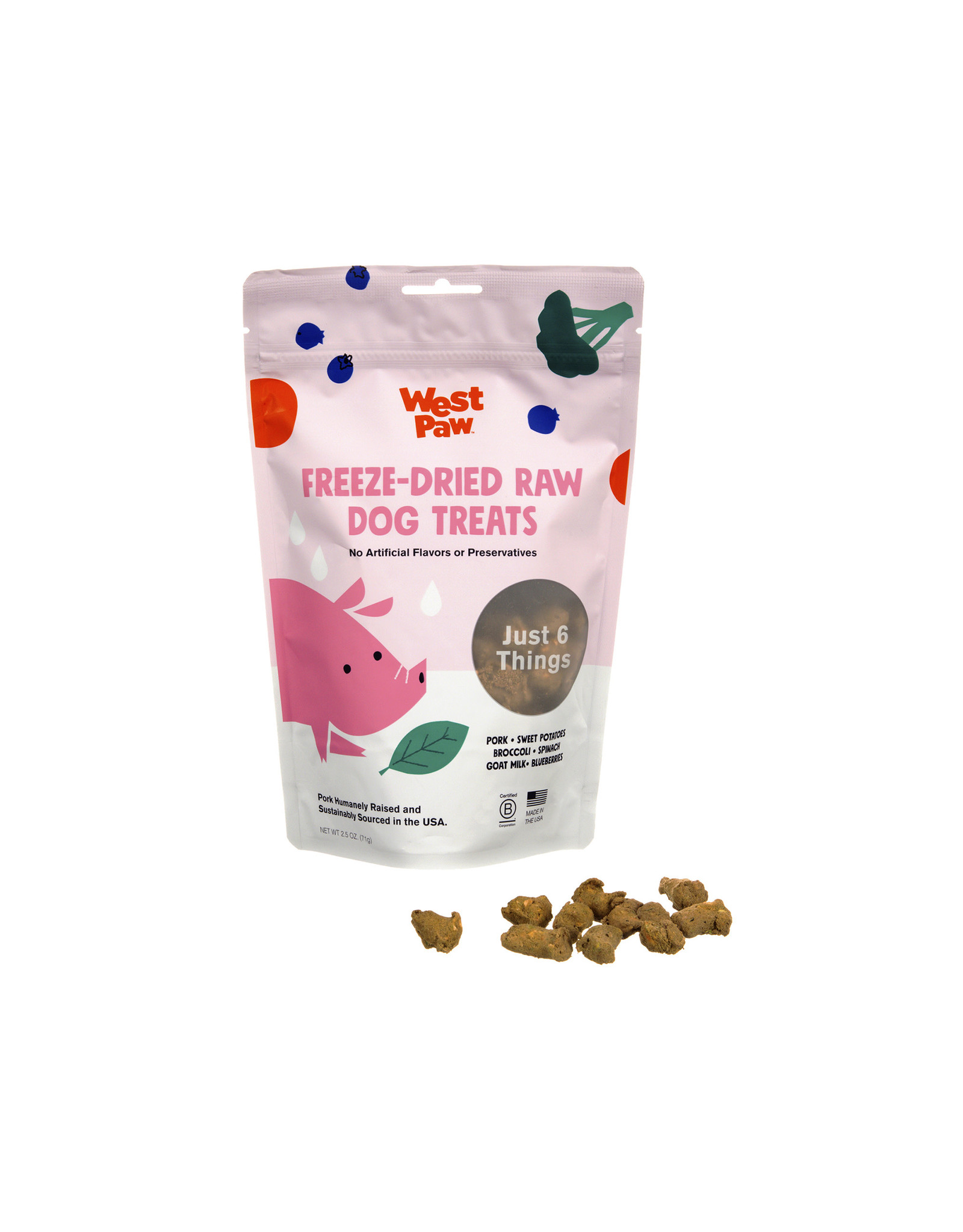 West Paw West Paw Freeze Dried Treats: Pork Superfood, 2.5 oz