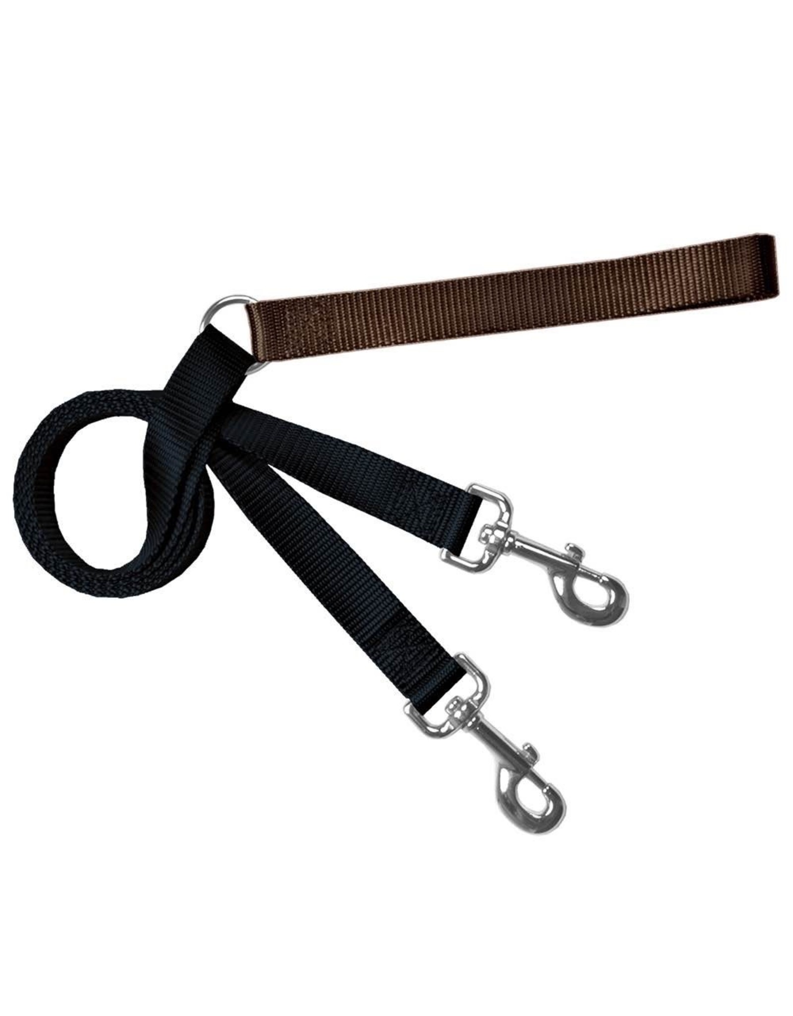 2 Hounds Design Double Connection Training Lead: Brown, 1"