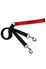 2 Hounds Design Double Connection Training Lead: Red, 1"