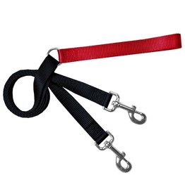2 Hounds Design Double Connection Training Lead: Red, 1"
