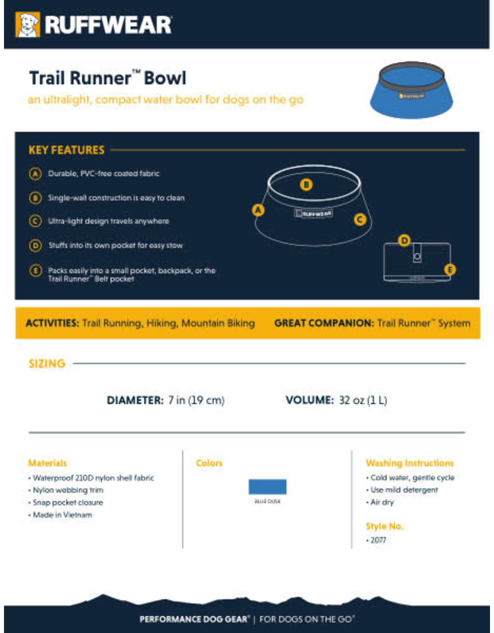 Trail Runner Bowl: Blue Dusk, OS