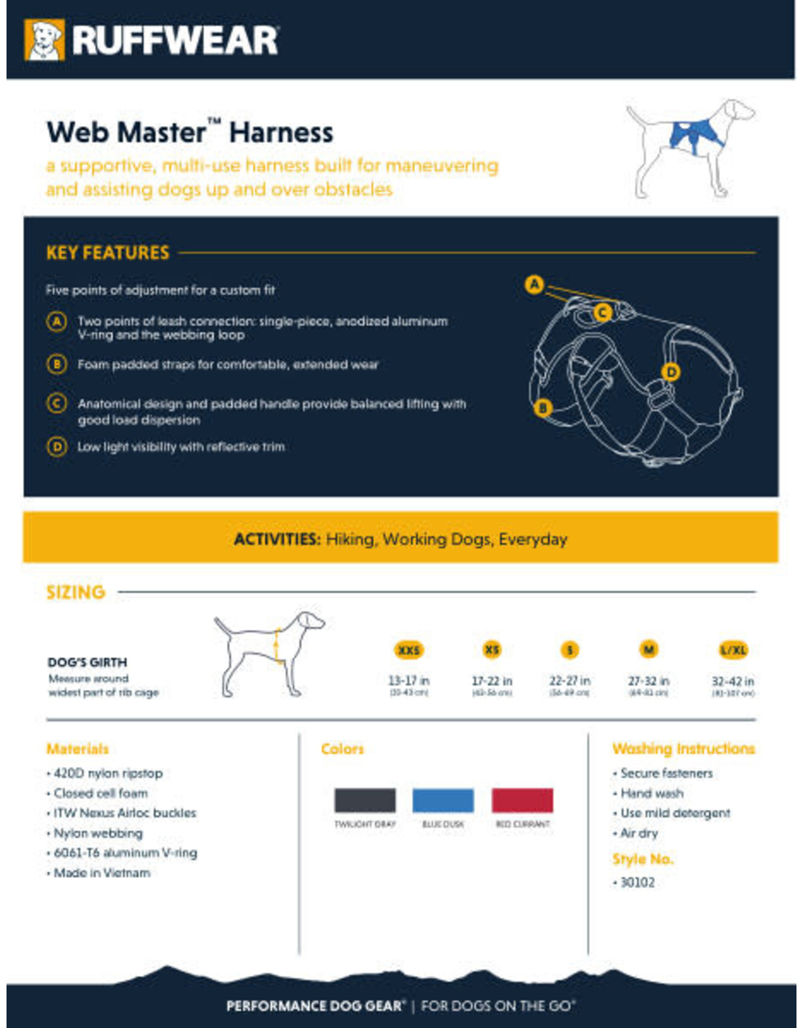 Web Master Harness: Blue Dusk, S