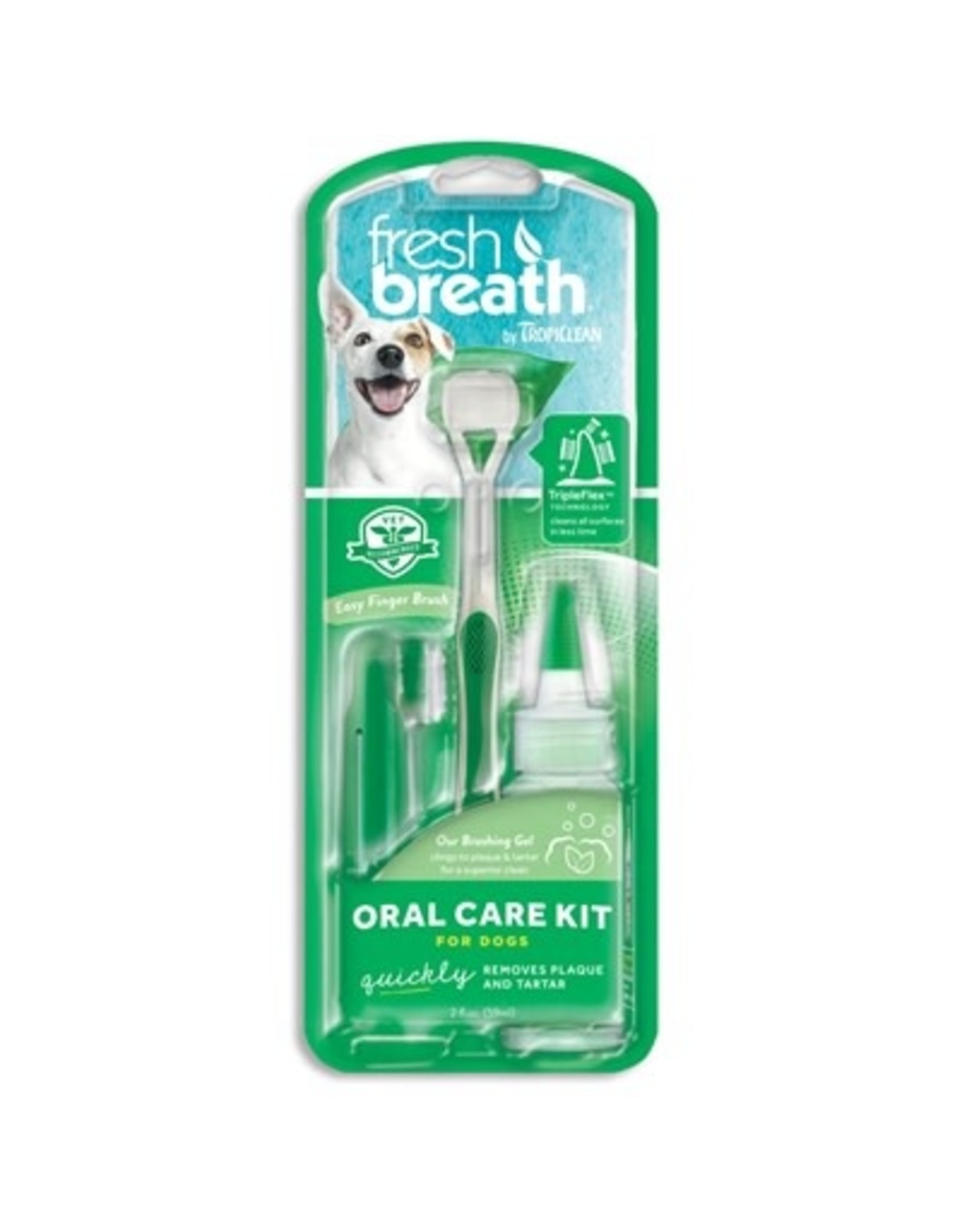 Tropiclean Fresh Breath Oral Care Kit: Small Toothbrush & Brushing Gel, Small