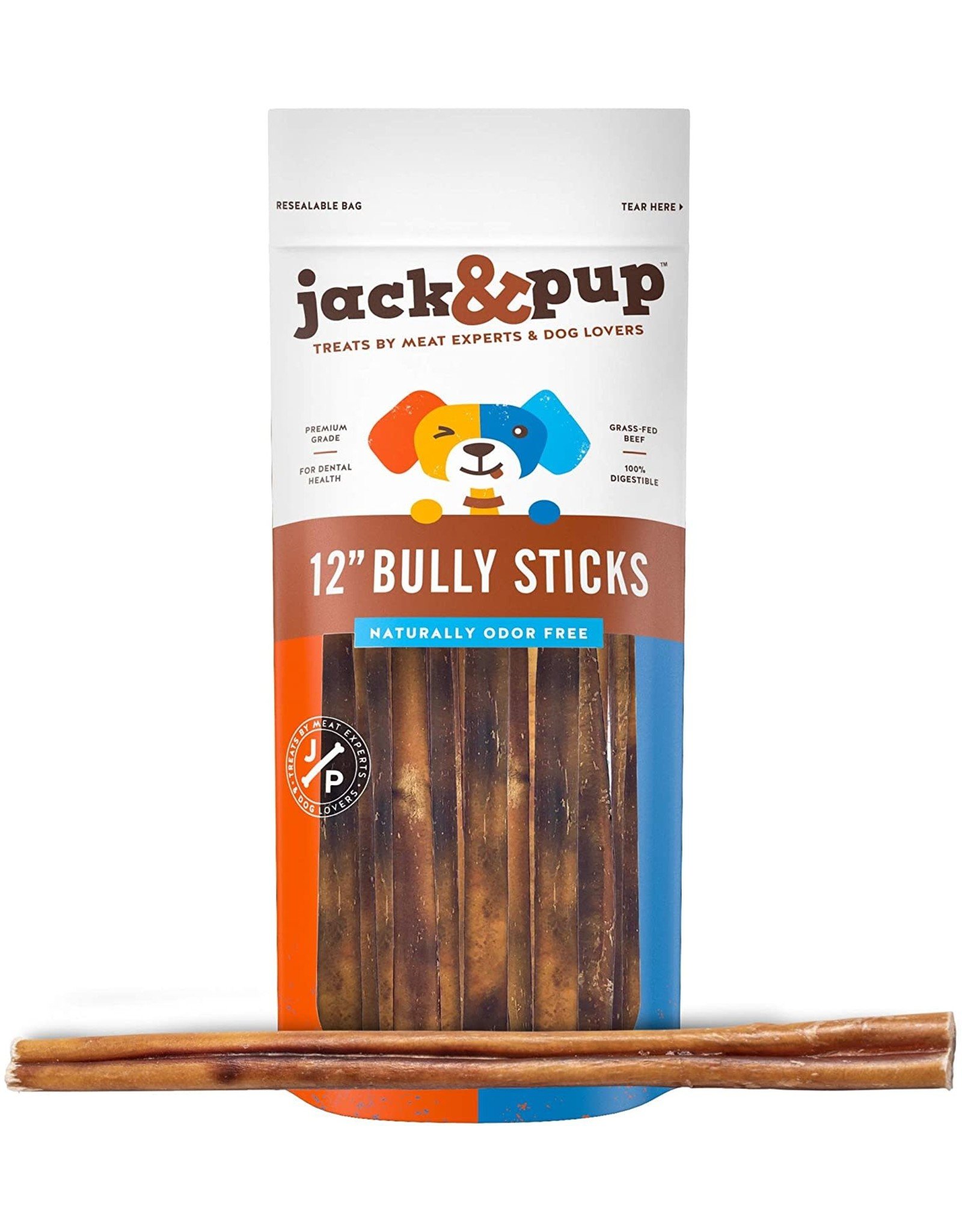 Jack & Pup Jack & Pup Bully Stick: 3 pack, 12 inch
