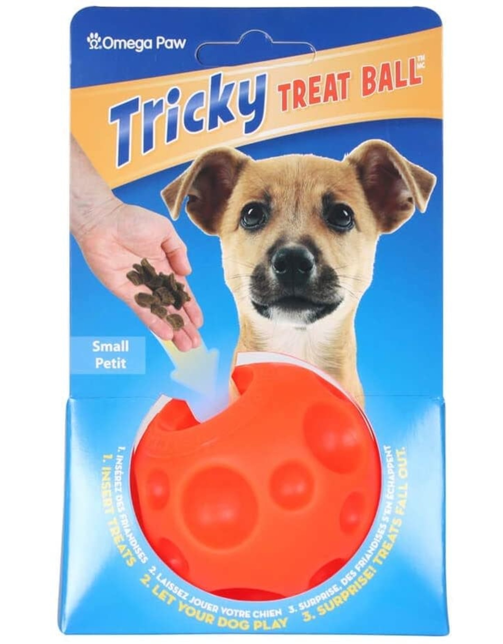 Omega Paw Treat Ball: Orange, Small