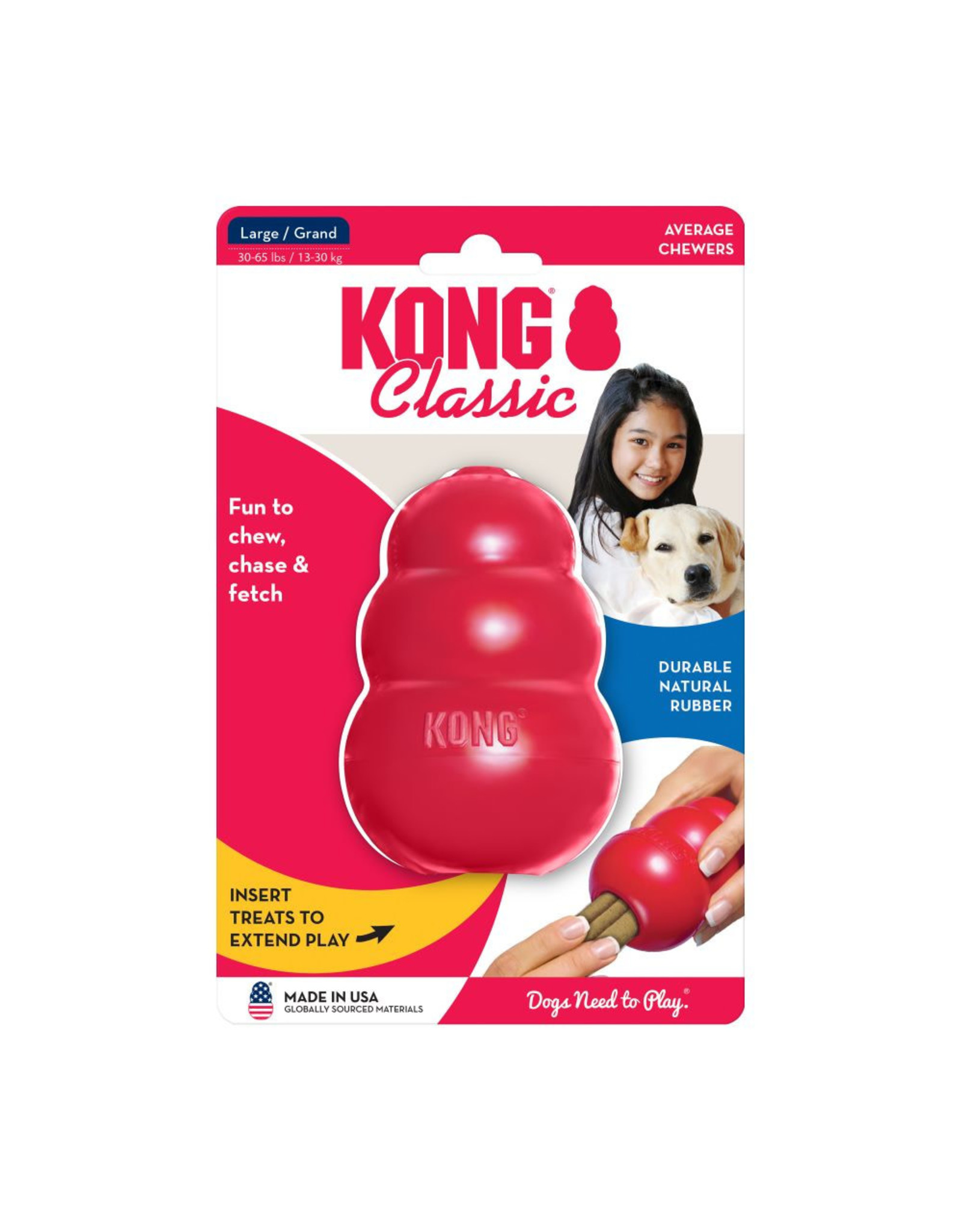 Kong Classic Kong: red, L