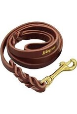 J & J Dog Supplies Heavy Duty Leather Lead: Tan, 4ft