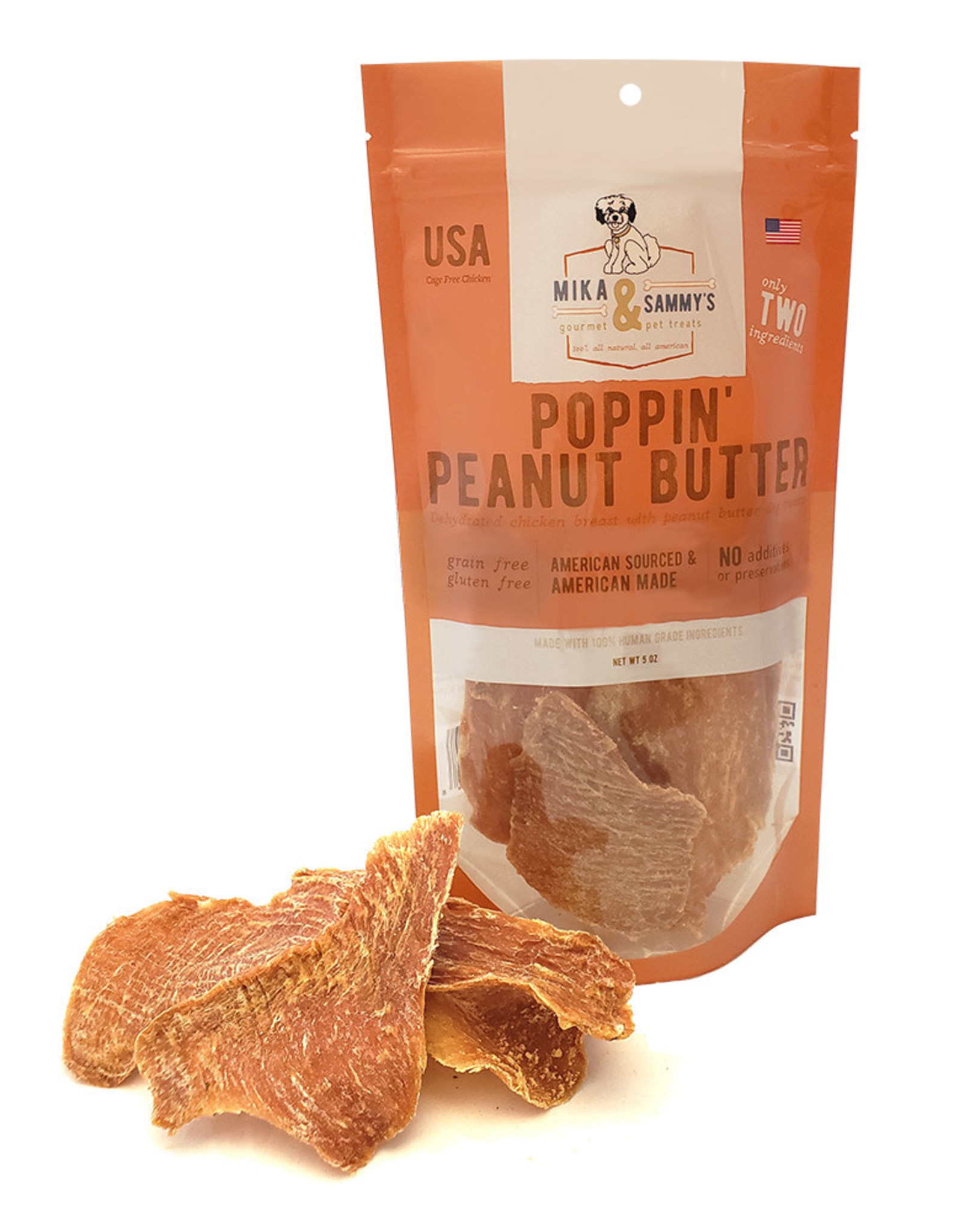 Mika & Sammy's Gourmet Pet Treats Mika & Sammy's: Poppin' Peanut Butter, 5 oz