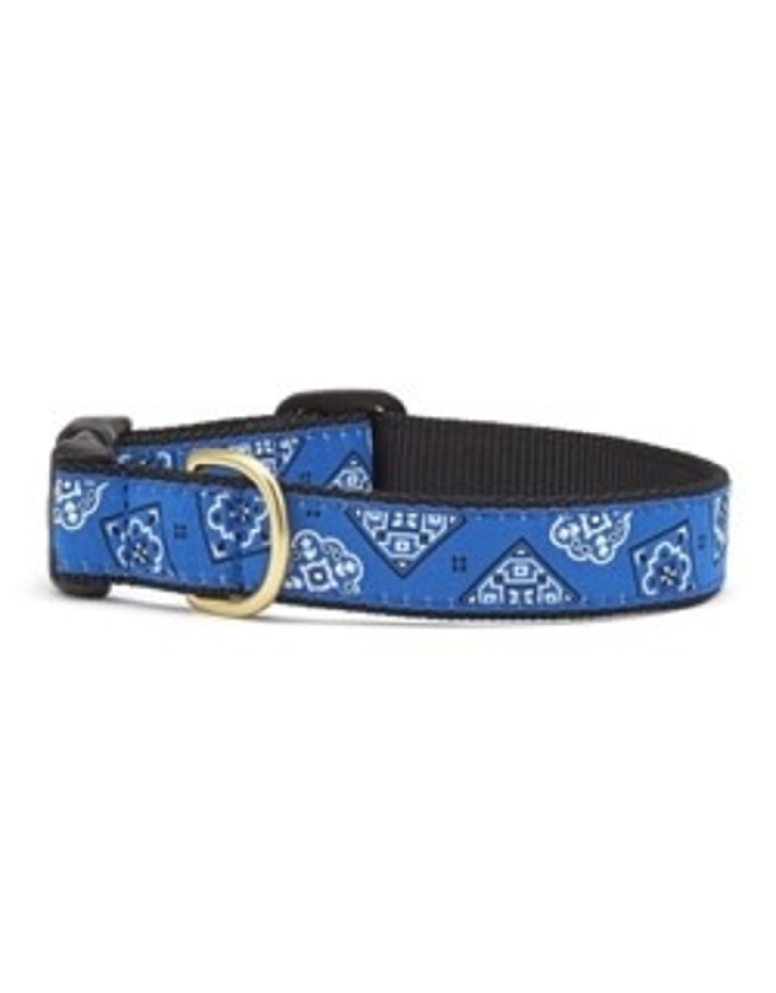 Up Country Blue Bandana Collar: Wide, M