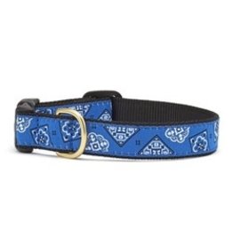 Up Country Blue Bandana Collar: Wide, M