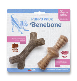 Benebone Benebone Bacon Chew: Puppy, 2 pack Zaggler & Maplestick