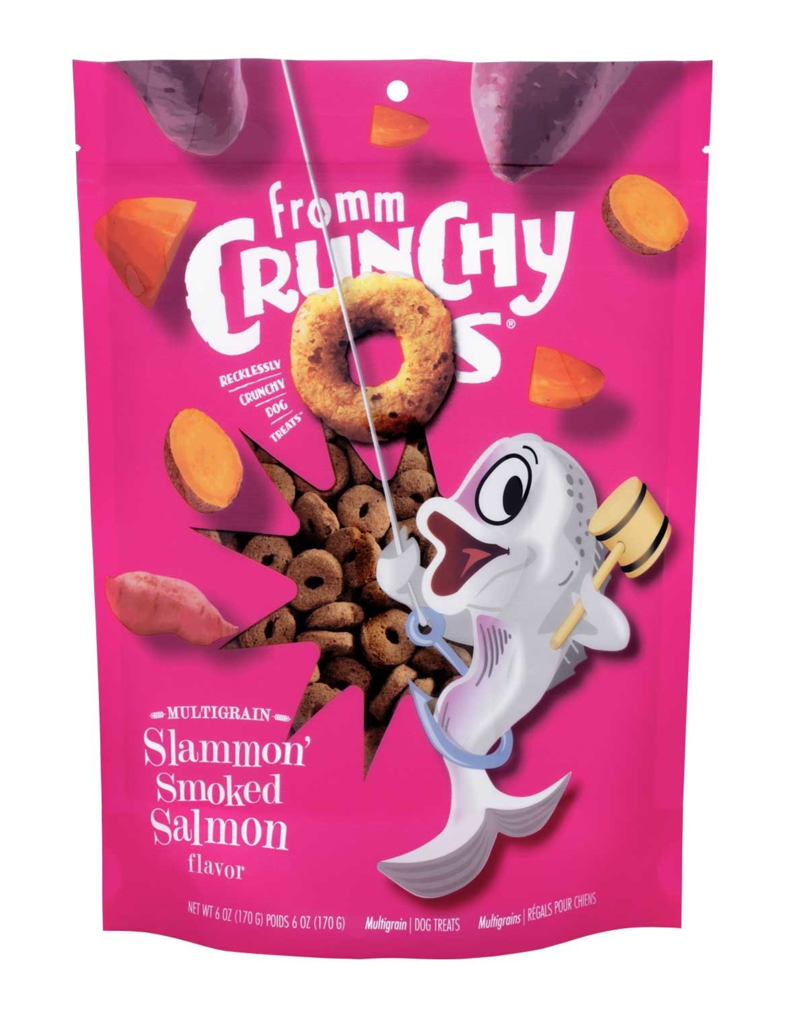 Fromm Fromm Crunchy O's: Slammon' Smoked Salmon, 6 oz
