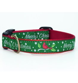 Up Country Merry Christmas Collar: Narrow, XS