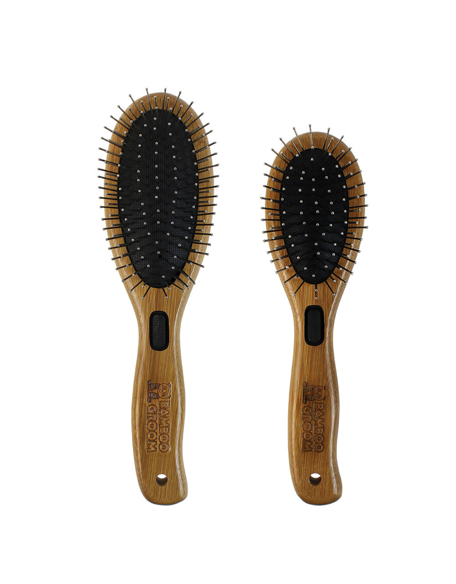 Bamboo Groom Bamboo Brush w/ Bristles & Stainless Steel Pins: L