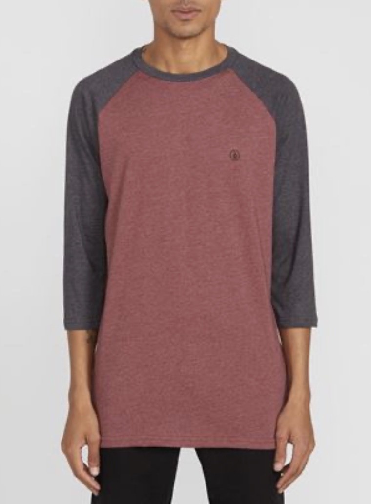 Turn It Up to 11 3/4 Sleeve Raglan Shirt - Navy / Heather Bl