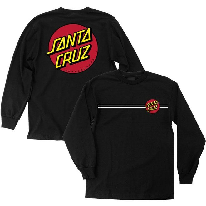 SANTA CRUZ CLASSIC DOT LS TEE BLACK/RED