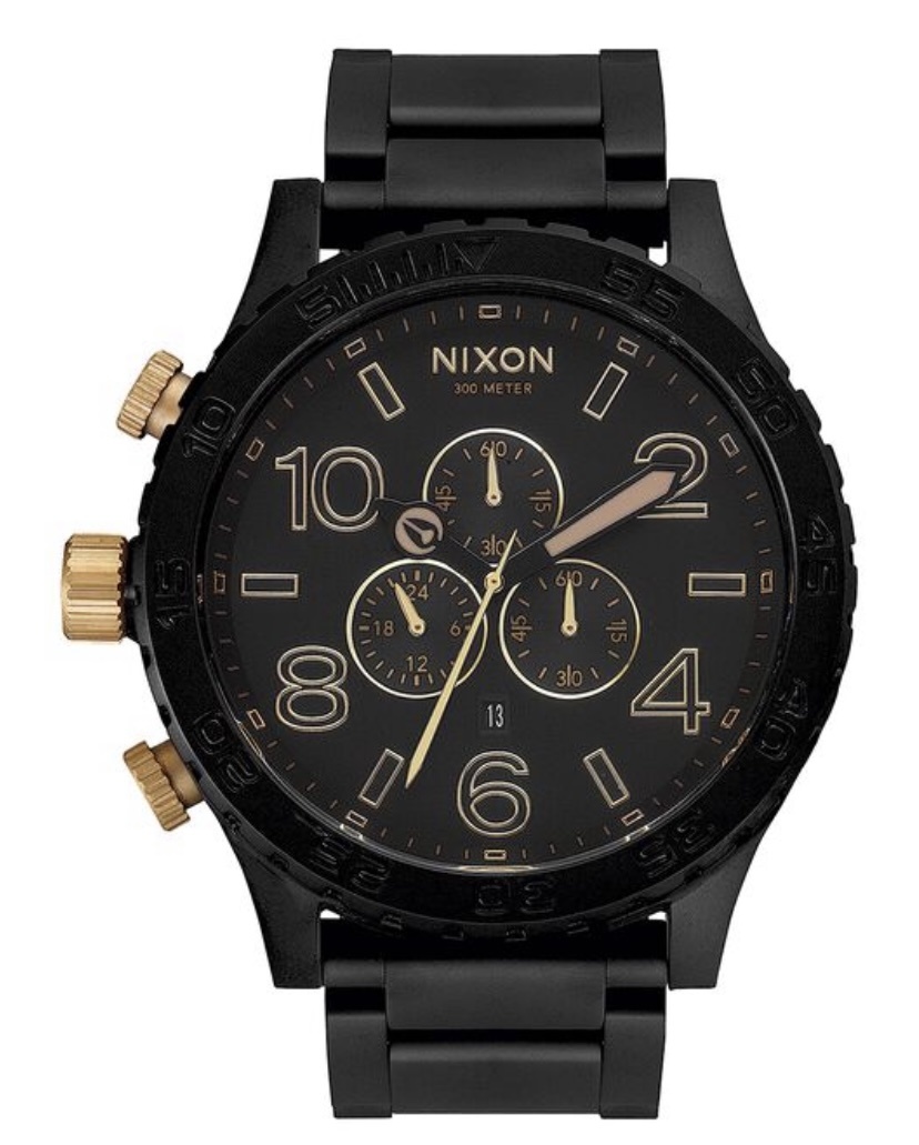 Nixon 51-30 Chrono Watch in Black and Gold